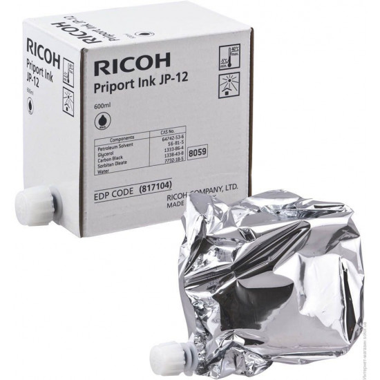 Чернила тип JP12 чёрные для Ricoh Priport DX3240 (817104) Чернила тип JP12 чёрные для Ricoh Priport DX3240 (817104)